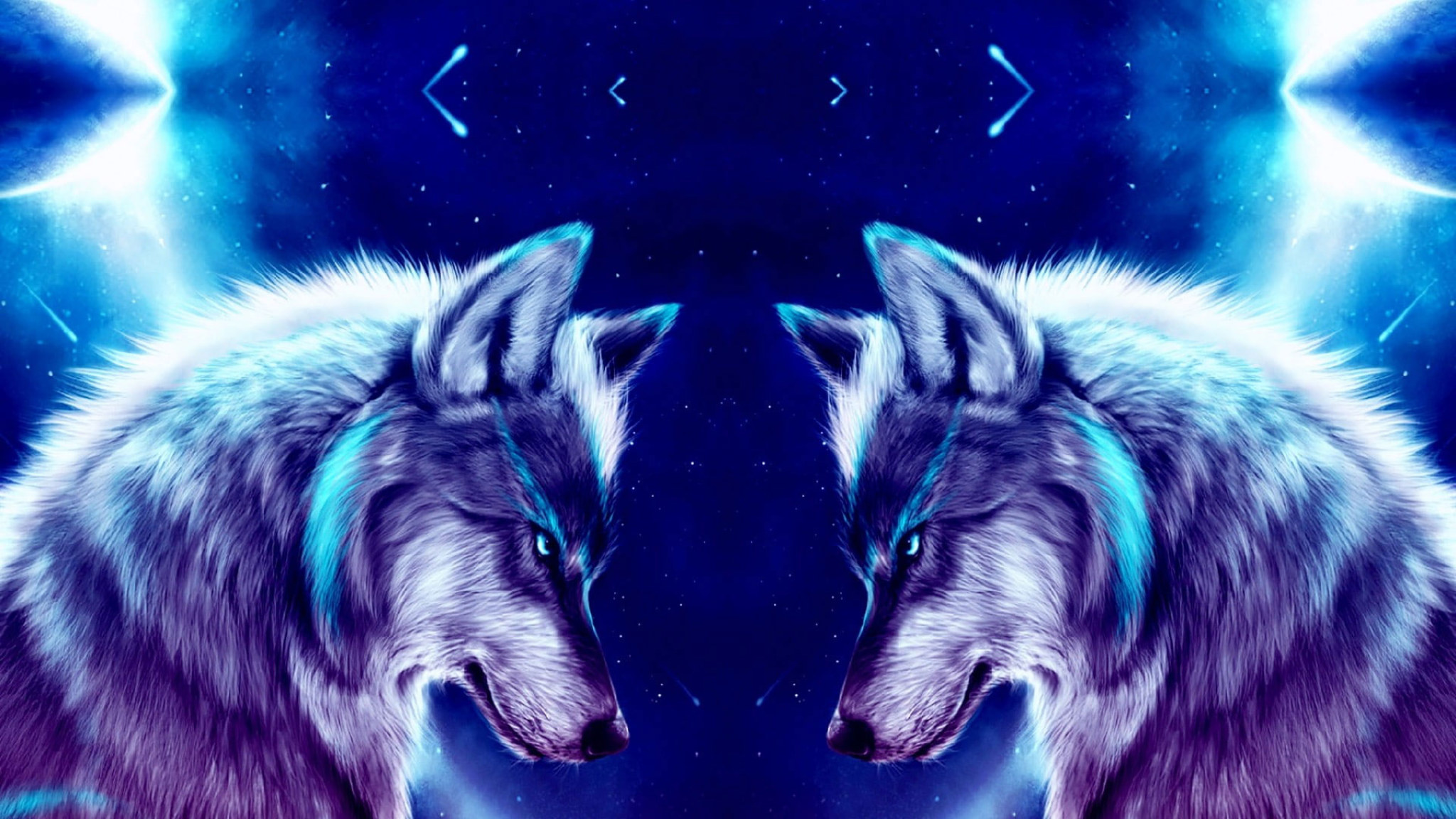 Animals Wallpaper, Space, Wolf, Art, Wolves, Night, Digital Art • Wallpaper For You