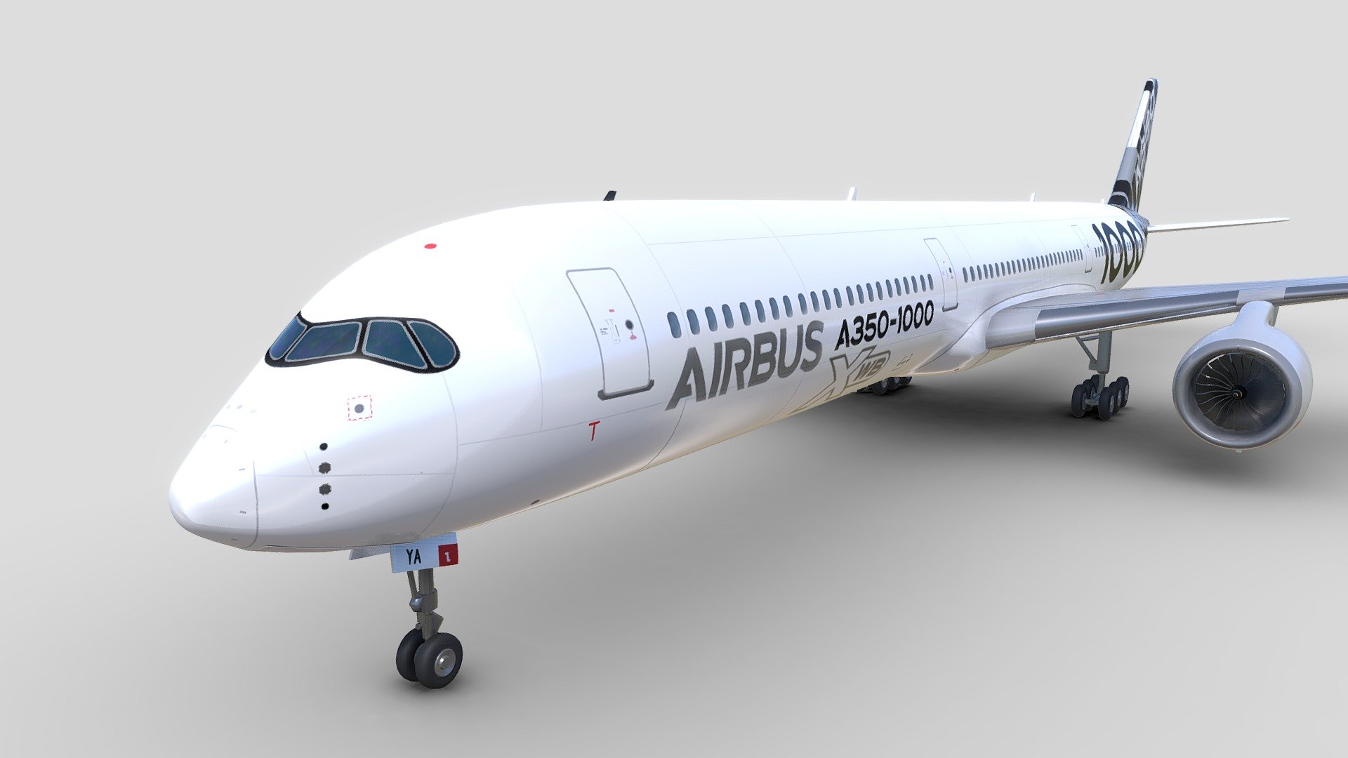 Airbus A350 1000 XWB Royalty Free 3D Model By BlueMesh [08c401a]