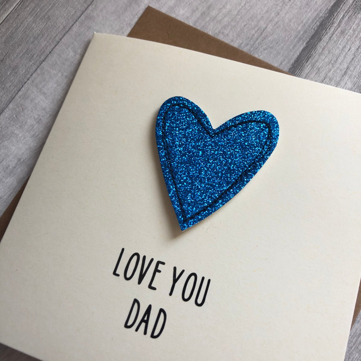 Love You Dad Daddy Father's Day Card. Alphabet Bespoke Creations