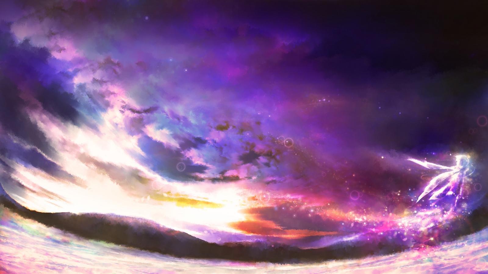 Scenery anime wallpaper 1600x900 desktop background
