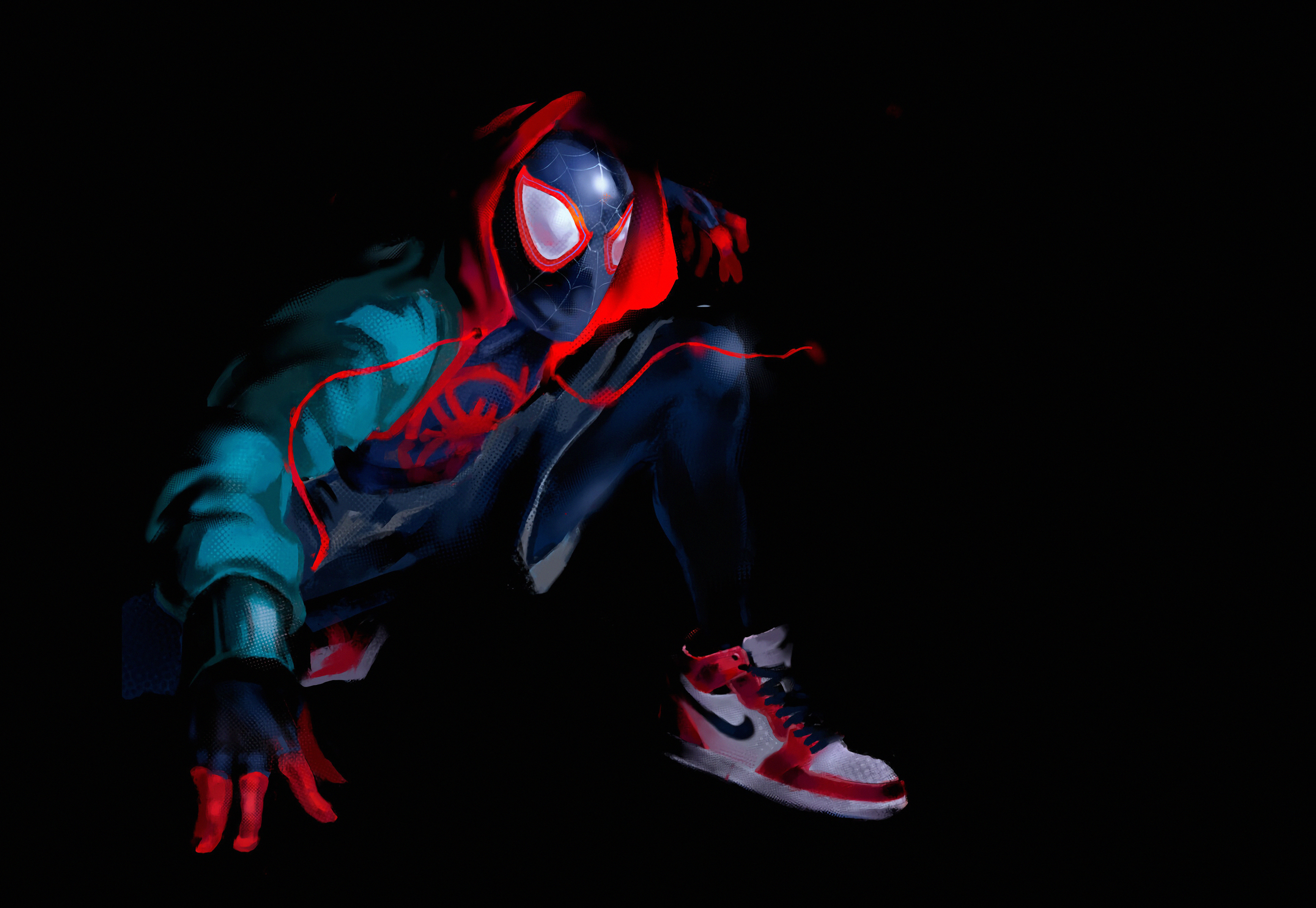 Marvel Comics Miles Morales Spider Man Spider Man Into The Spider Verse Wallpaper:3840x2650