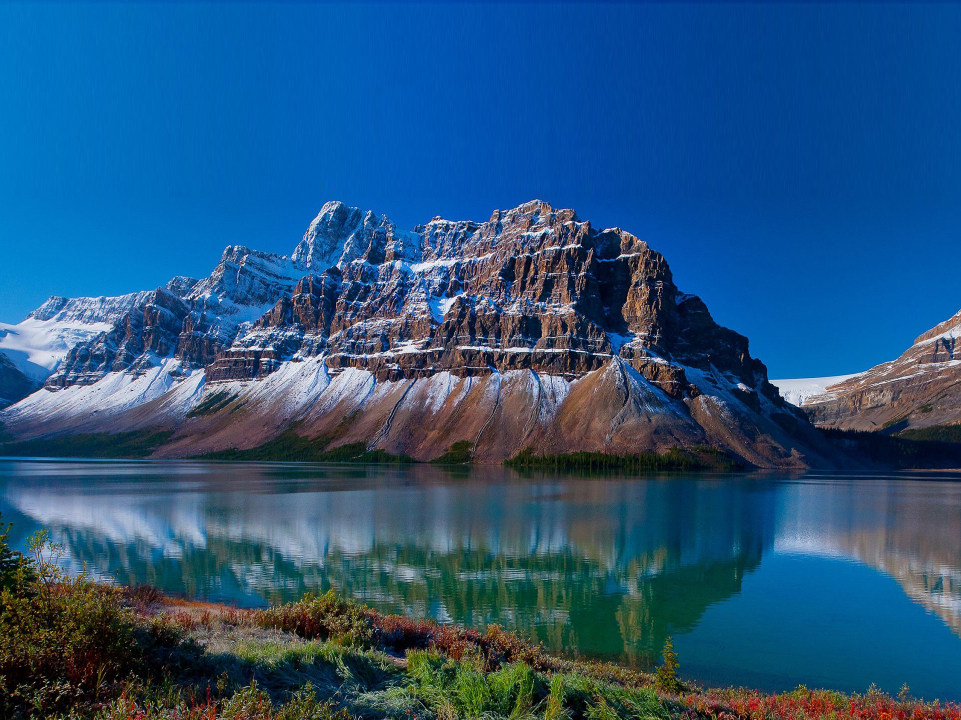 Wallpaper National Park Alberta Canada Fjord Alps Rocks Mountains Lake Reflection Landscape Wallpaper HD For Desktop And Mobile 3840x2160, Wallpaper13.com