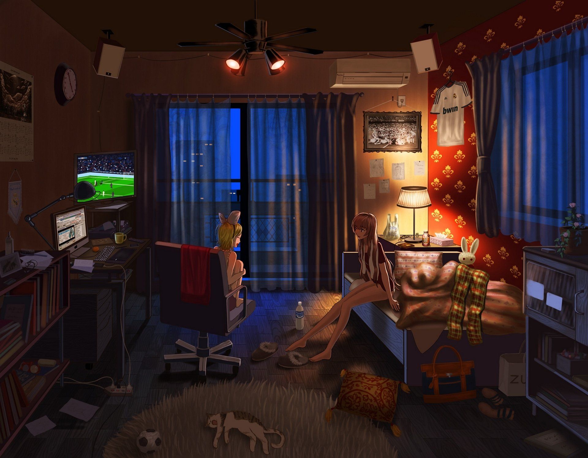 Cozy Anime Desktop Wallpaper