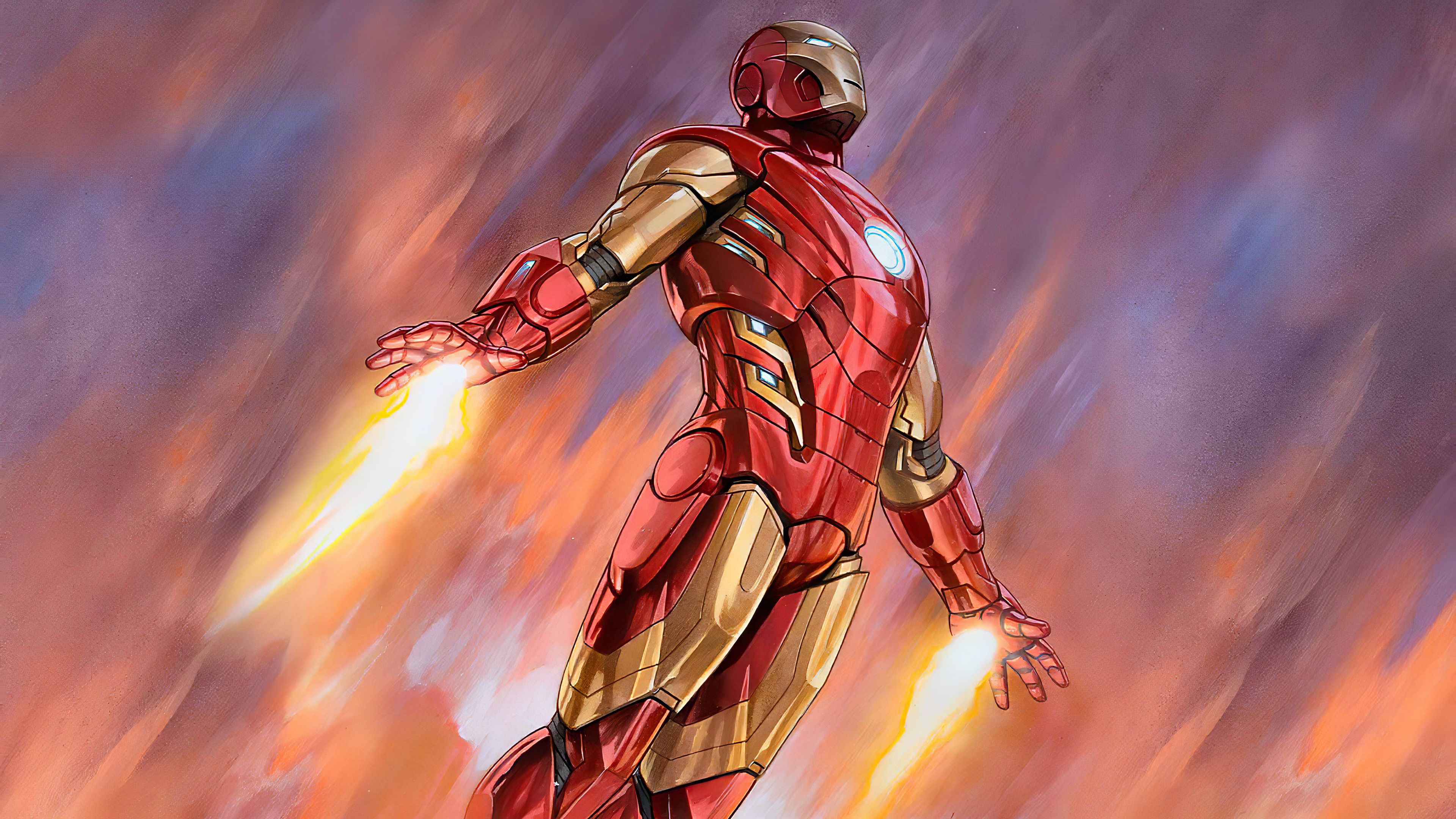 Iron Man Fly superheroes wallpaper