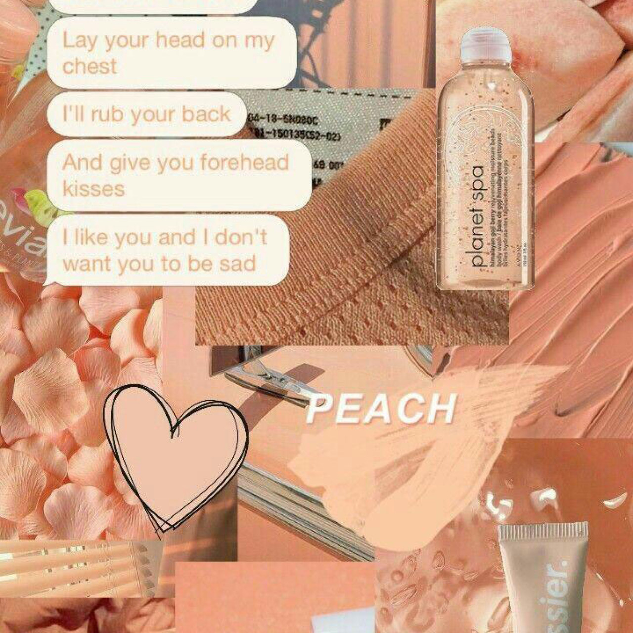 Peach Aesthetic Collage • Wallpaper For You