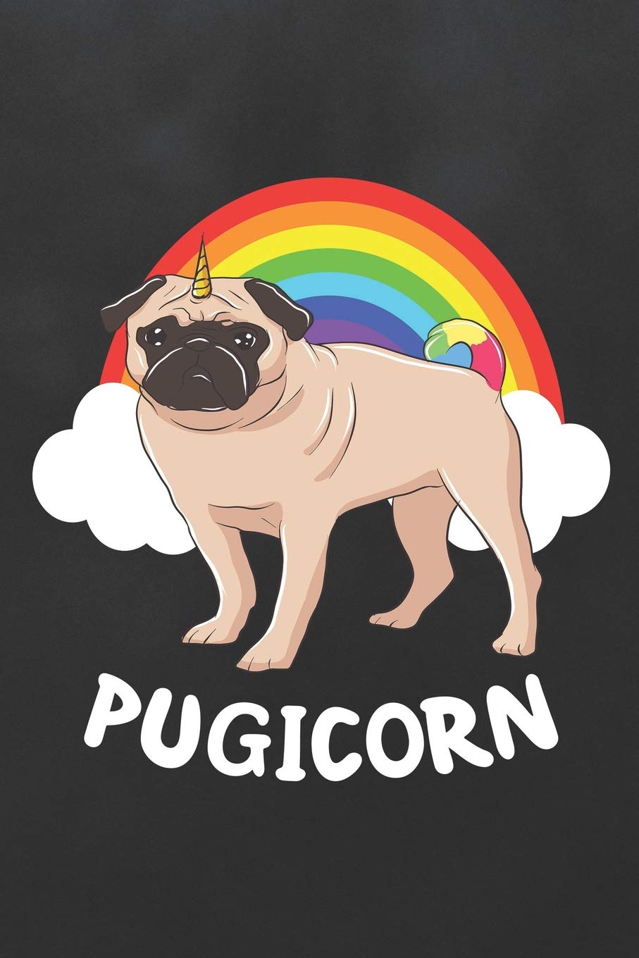 Pugicorn: Blank Lined Journal College Ruled Notebook Pug Unicorn Cute Dog Lover Gift: Nifty Prints: 9781793256195: Books