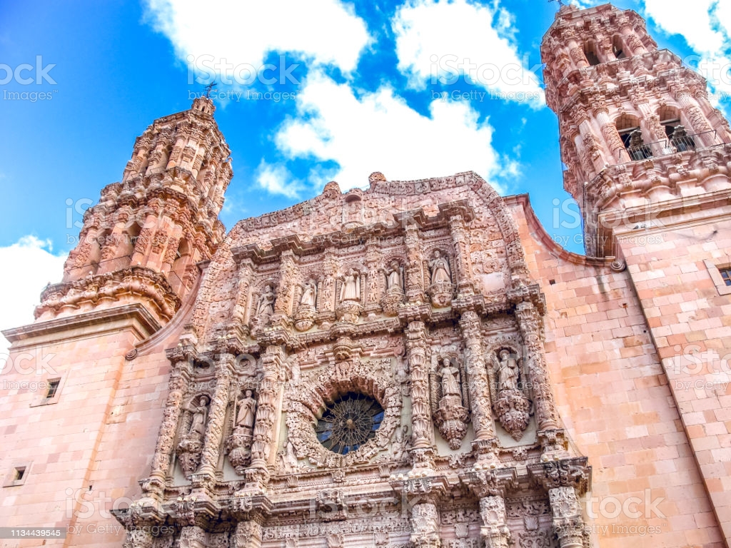 The Sumptuous Facade Of The Cathedral Of Our Lady Of The Assumption In Zacatecas Image Now