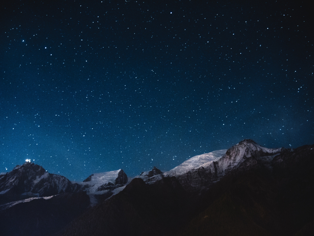 Night, mountains, stars, nature, sky wallpaper, HD image, picture, background, a7546e