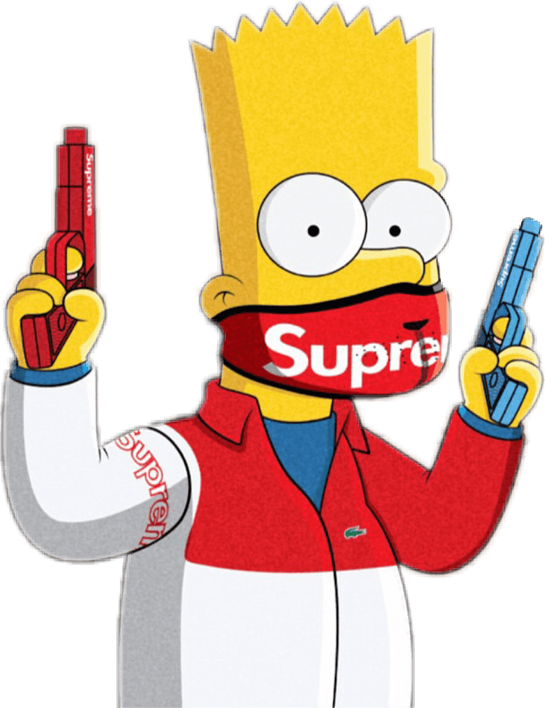 High Bart Simpson Supreme Wallpaper