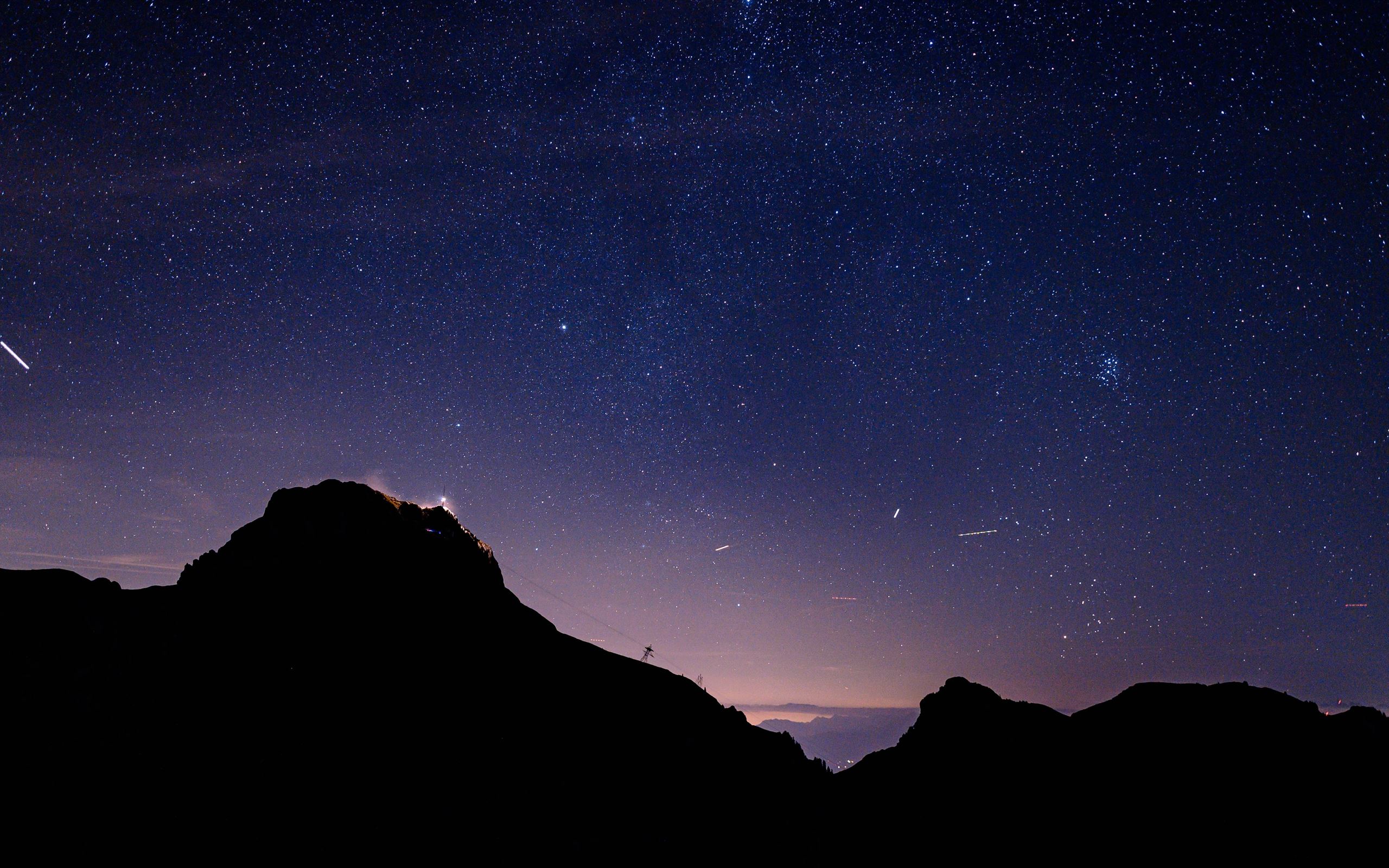 mountains at night Mac Wallpaper Download