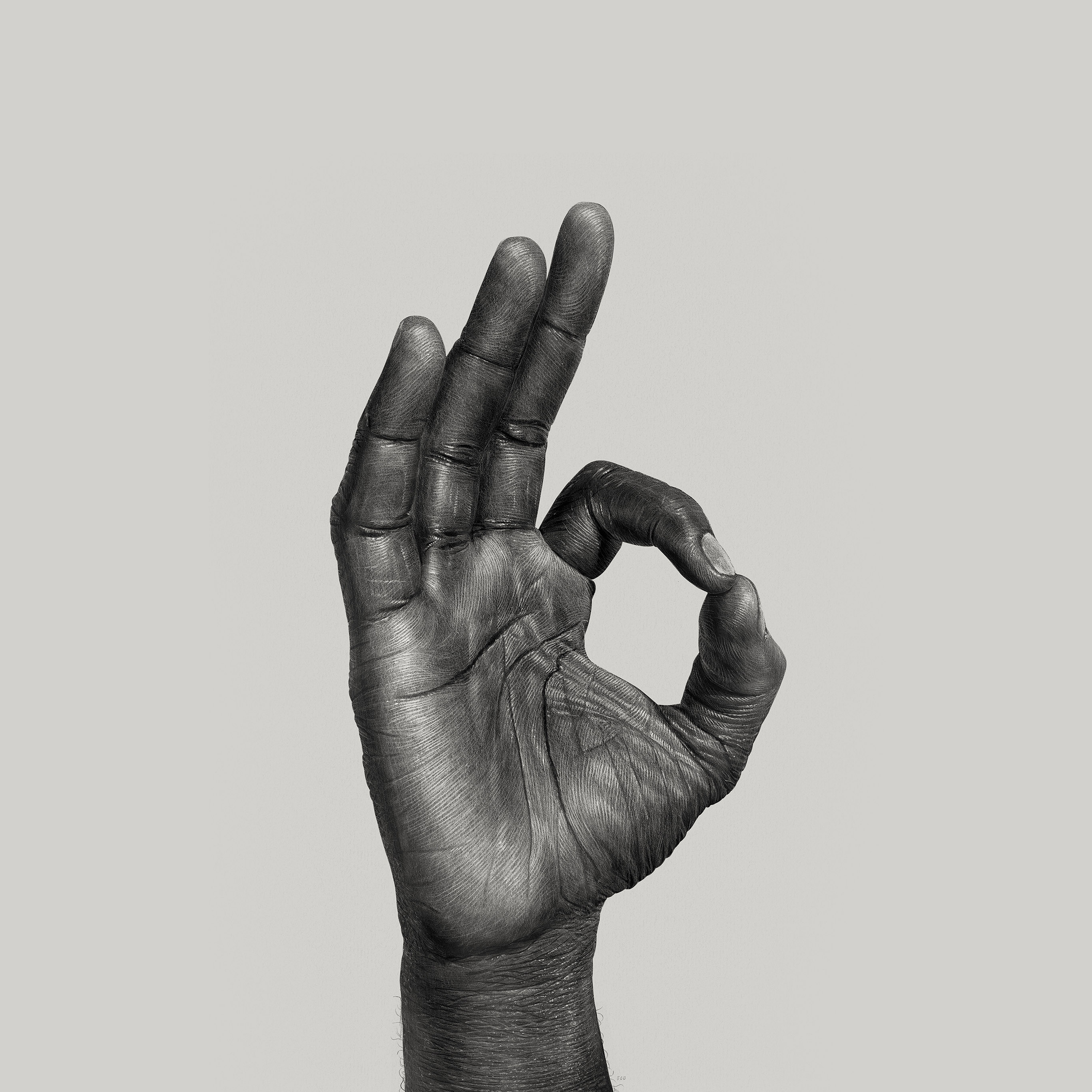 Okay Hand Drawing Black Sketch Art Wallpaper