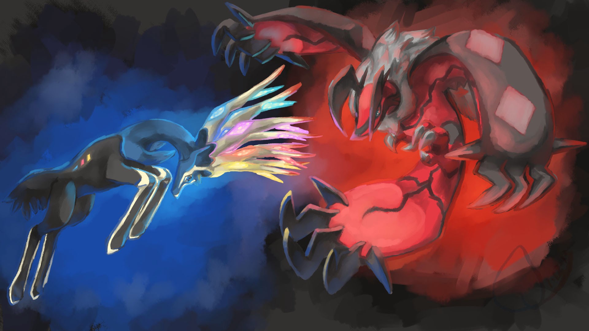 Xerneas vs Yveltal Pokemon X Y a298 HD Wallpapers.