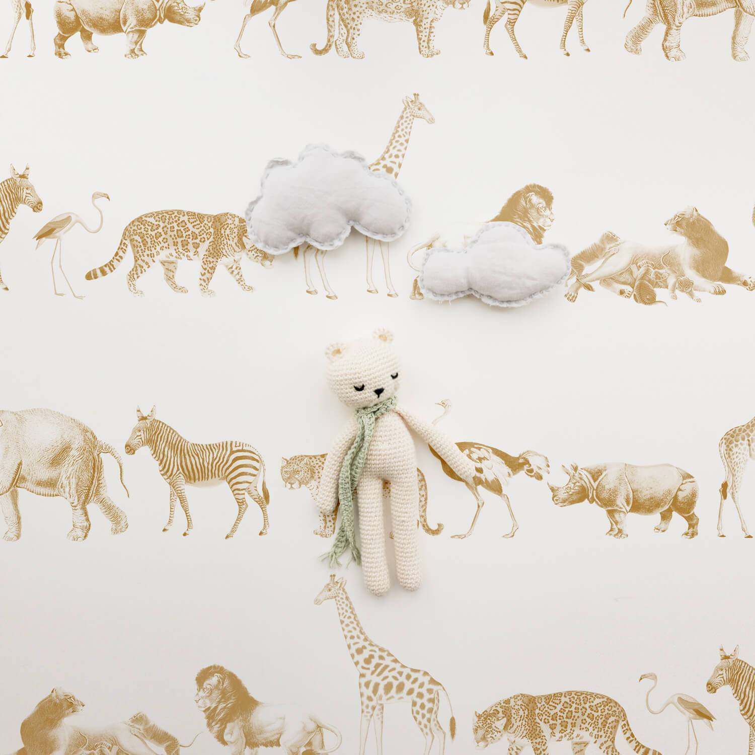 Vintage Safari Animal Wallpaper