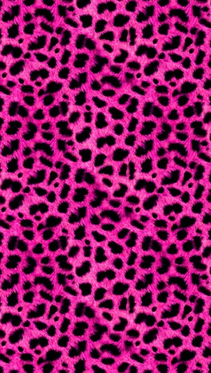 Leopard Print Pink Wallpaper