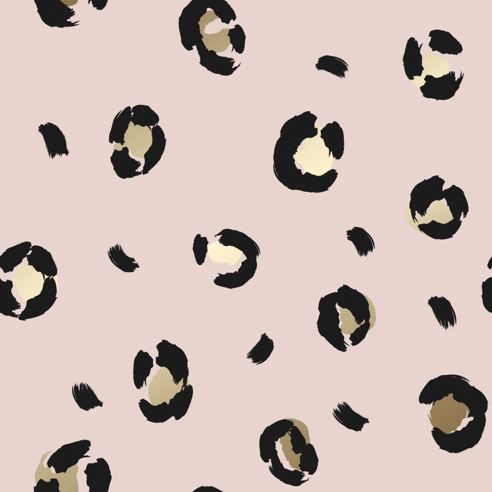 Leopard Animal Print wallpaper in blush pink. I Love Wallpaper