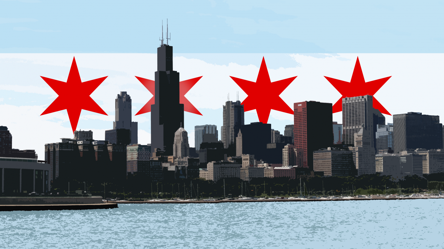 Free download ChicagoSkyline Full Flag [4775x2613] for your Desktop, Mobile & Tablet. Explore Chicago Flag Wallpaper. Chicago Sports Wallpaper, Wallpaper Chicago, Flag Background Wallpaper