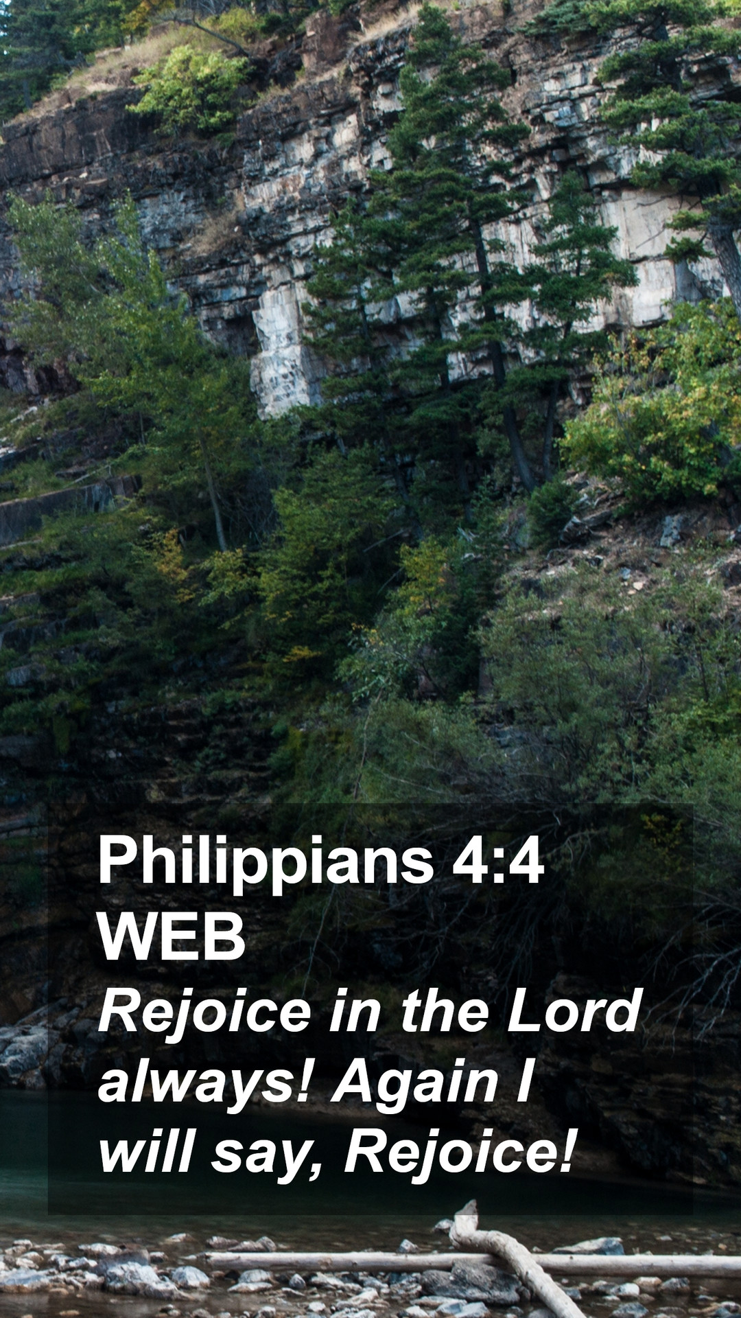 Philippians 4:4 WEB Mobile Phone Wallpaper in the Lord always! Again I will say