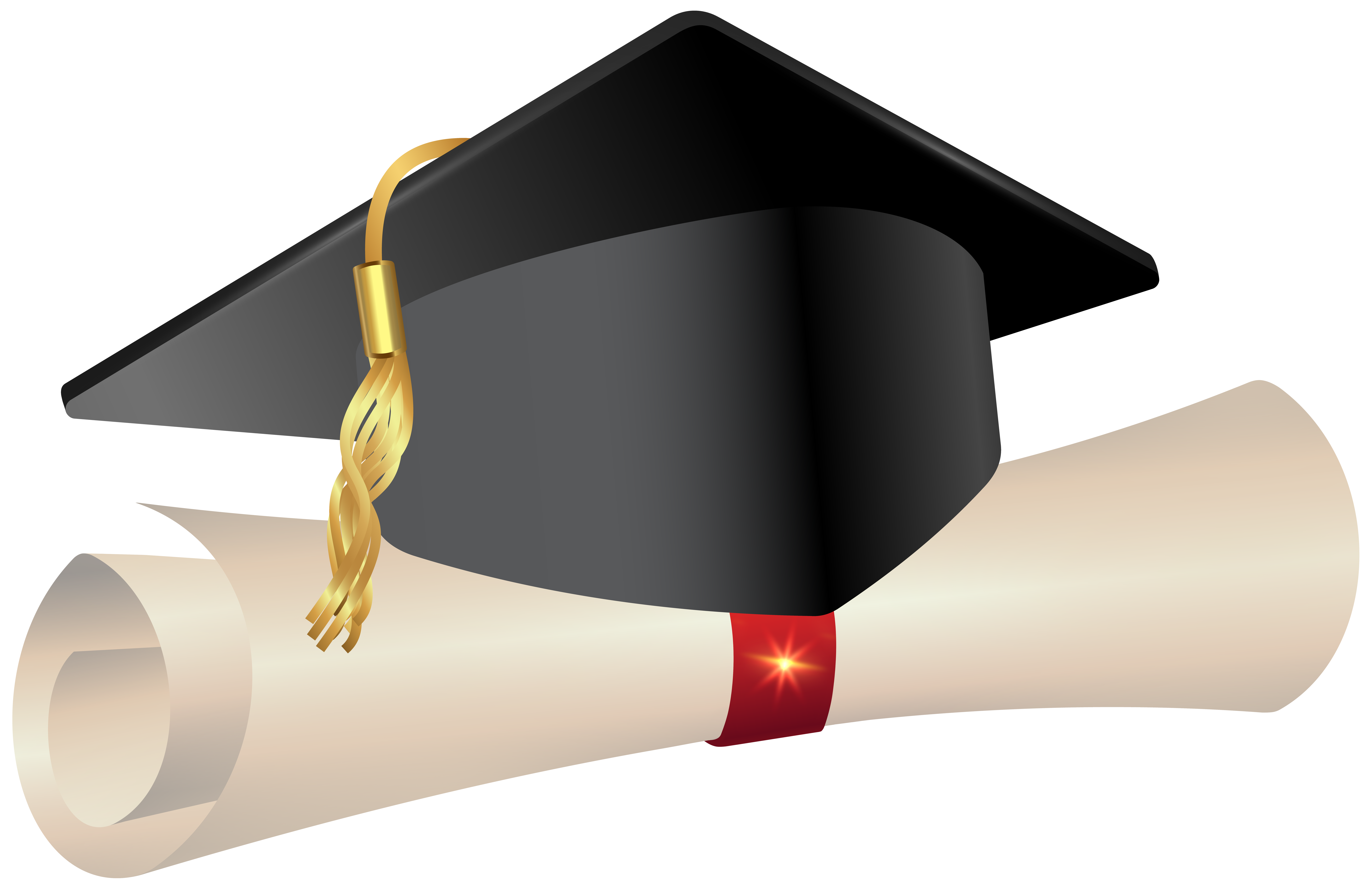 Graduation Cap and Diploma PNG Transparent Clipart​-Quality Free Image and Transparent PNG Clipart