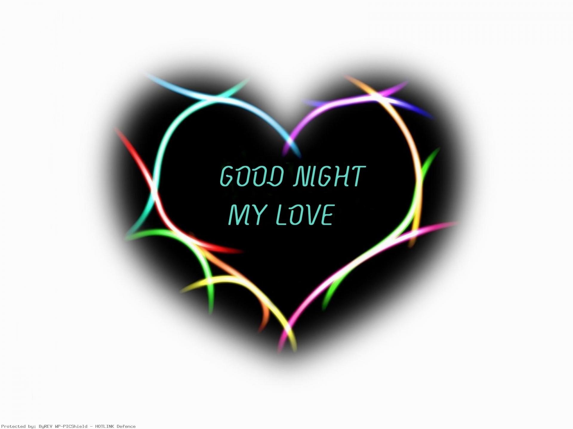 Good Night Love Heart Image HD 1080p Wallpaper