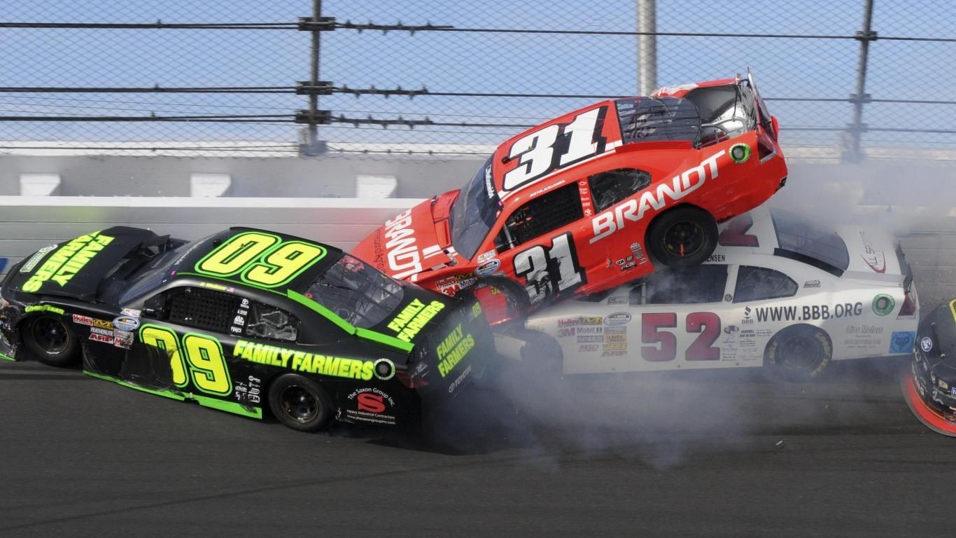 nascar picture for large desktop, 1366x768 (204 kB). Nascar crash, Nascar cars, Nascar