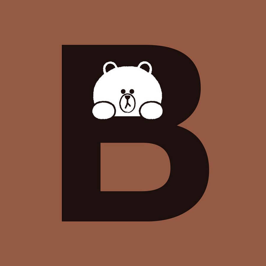 Download B For Brown Line Friends Wallpaper