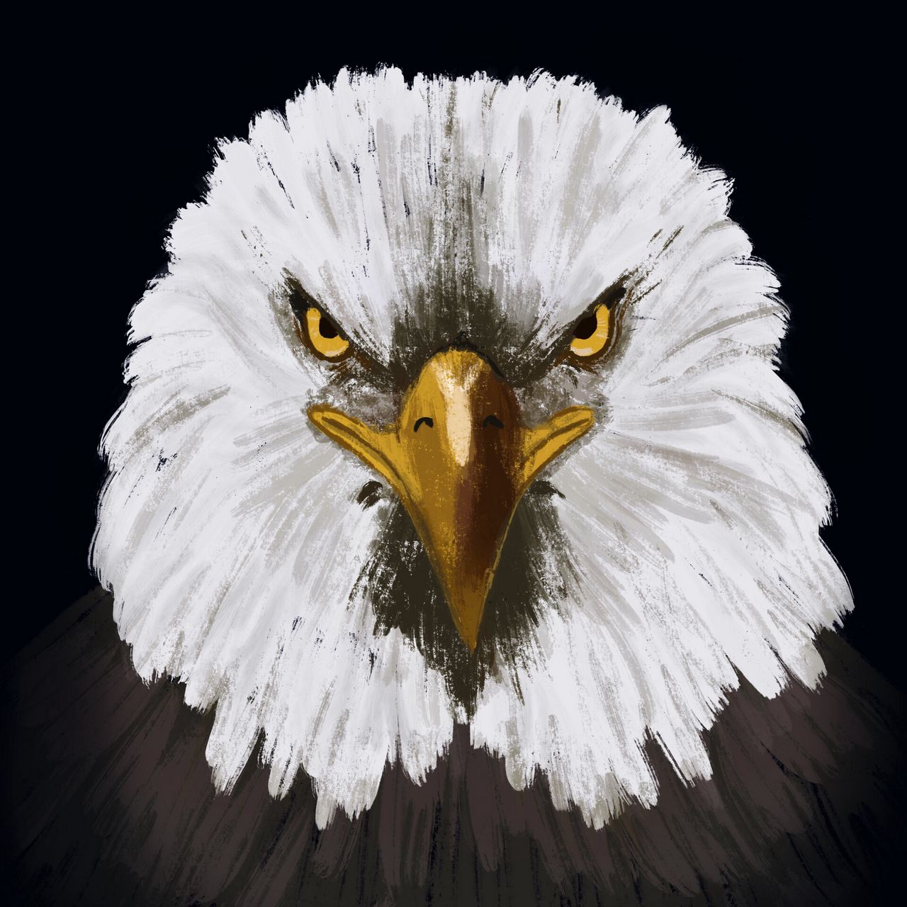 Download wallpaper 1280x1280 eagle, bird, head, art ipad, ipad ipad mini for parallax HD background