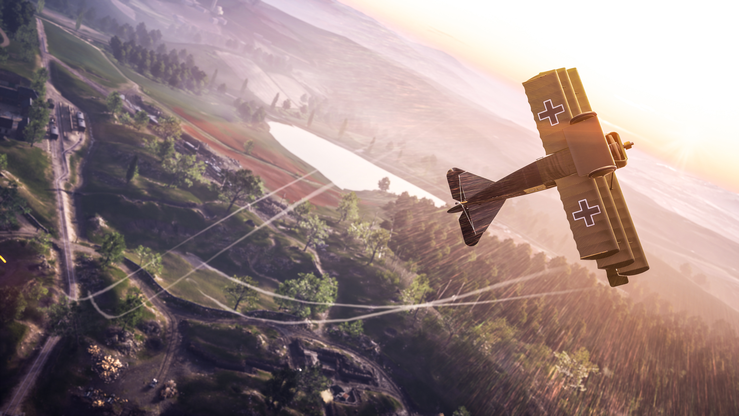 Aircraft Airplane Battlefield 1 Triplane Warplane World War I Wallpaper:2560x1440
