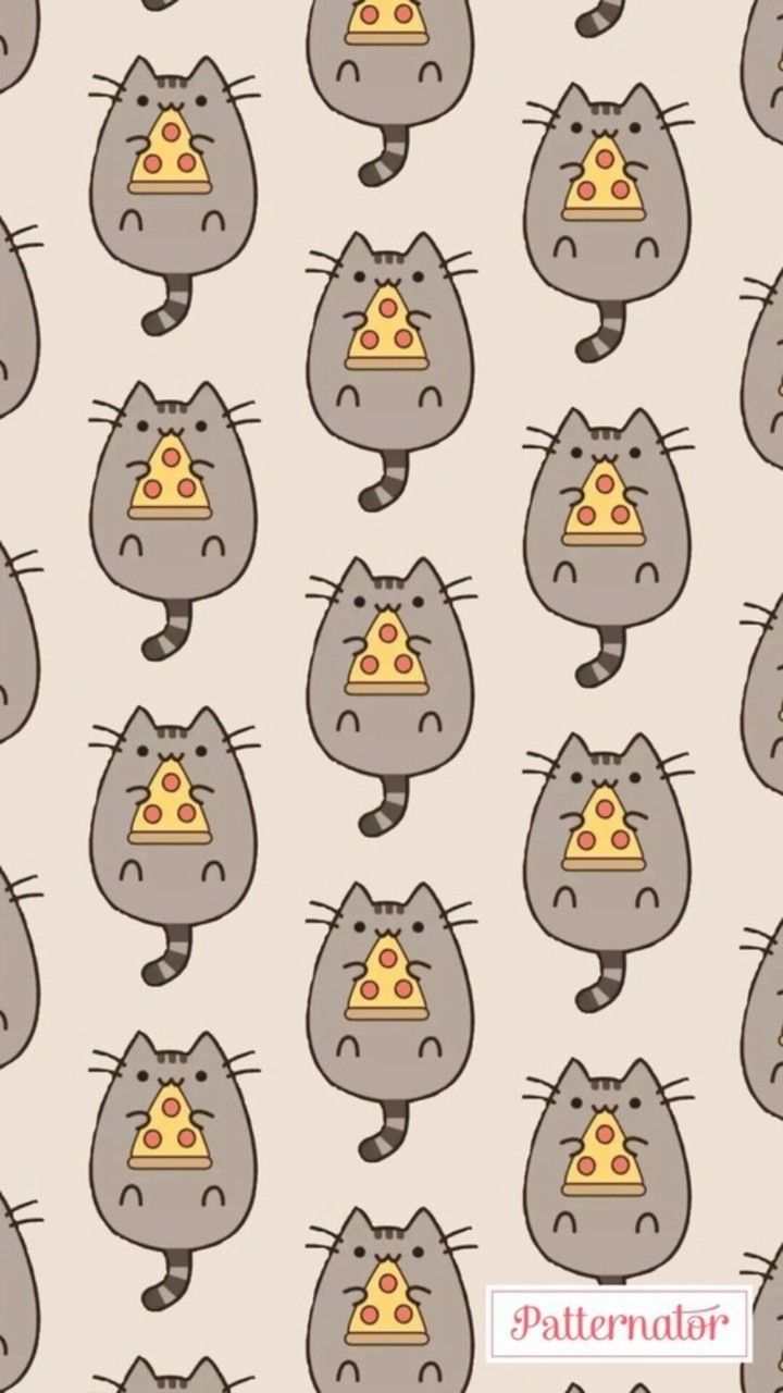Pusheen The Cat Character Eating Pizza Dream Throw Blanket (Yellow)