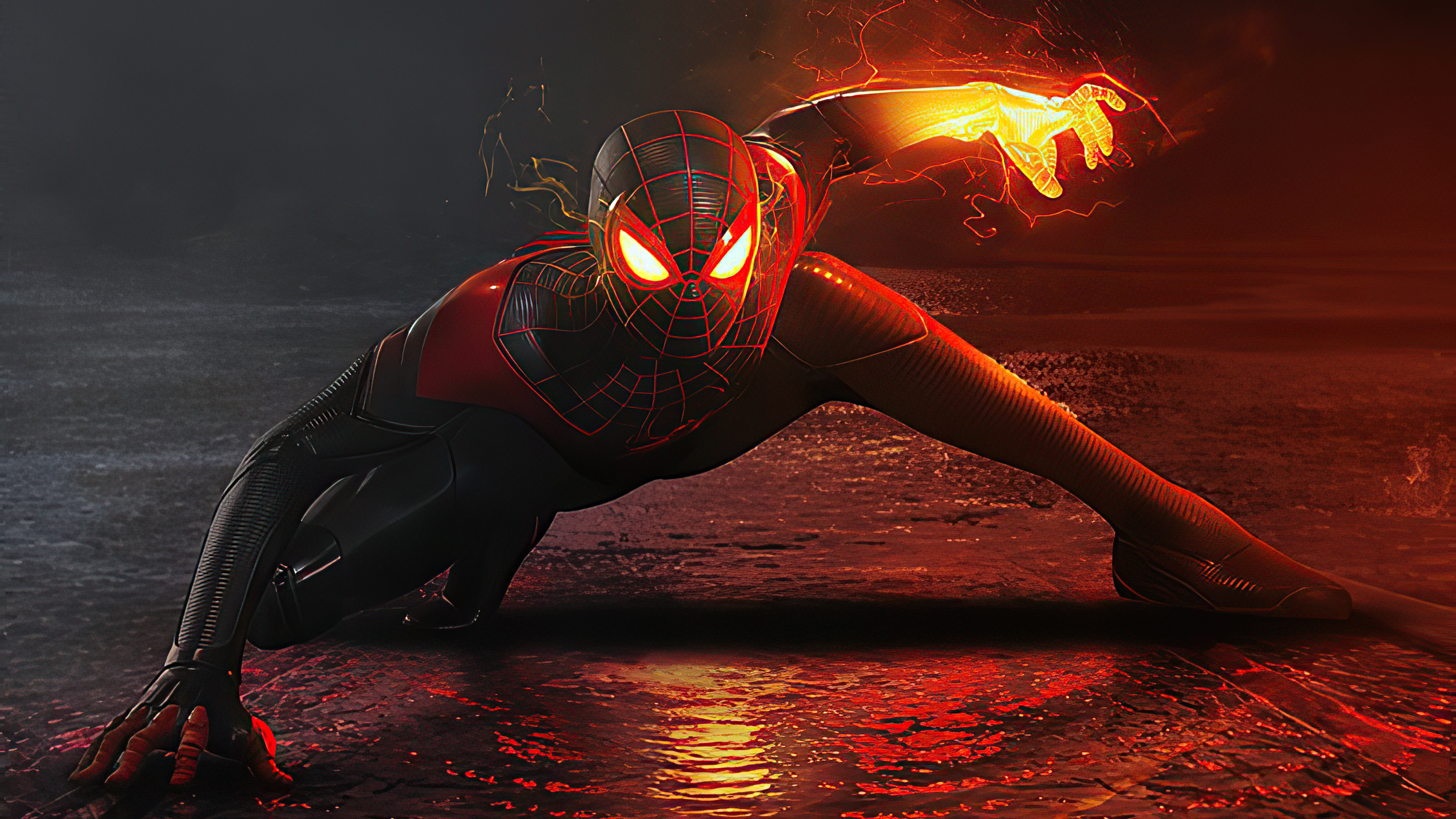 Black Spiderman 4k Artwork 1366x768 Resolution HD 4k Wallpaper, Image, Background, Photo and Picture