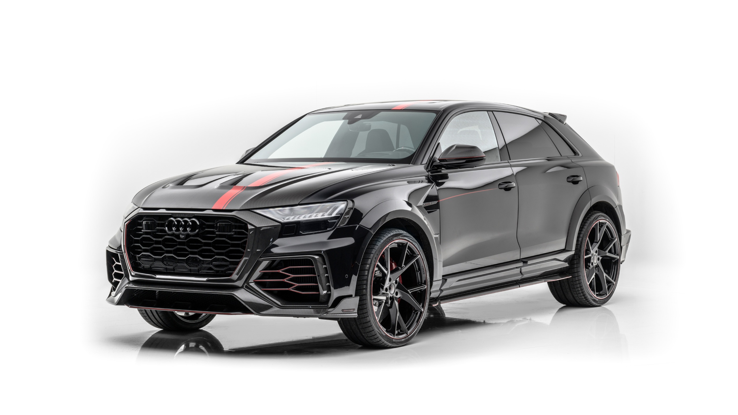 Audi RS Q8 Wallpaper 4K, Mansory, White background, 2020, Cars