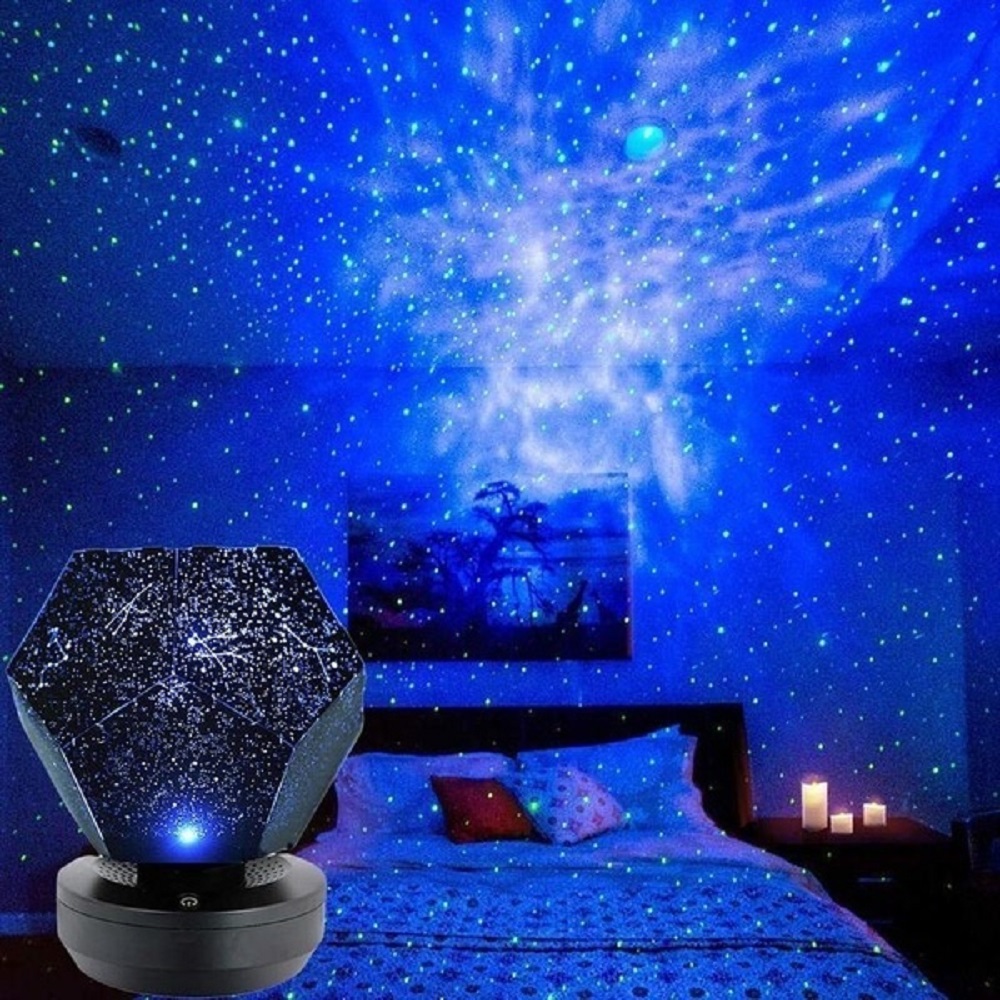 Romantic LED Starry Night Lamp 3D Star Projector Light for Bedroom Decor, USB Music Galaxy Sky Projector Lights
