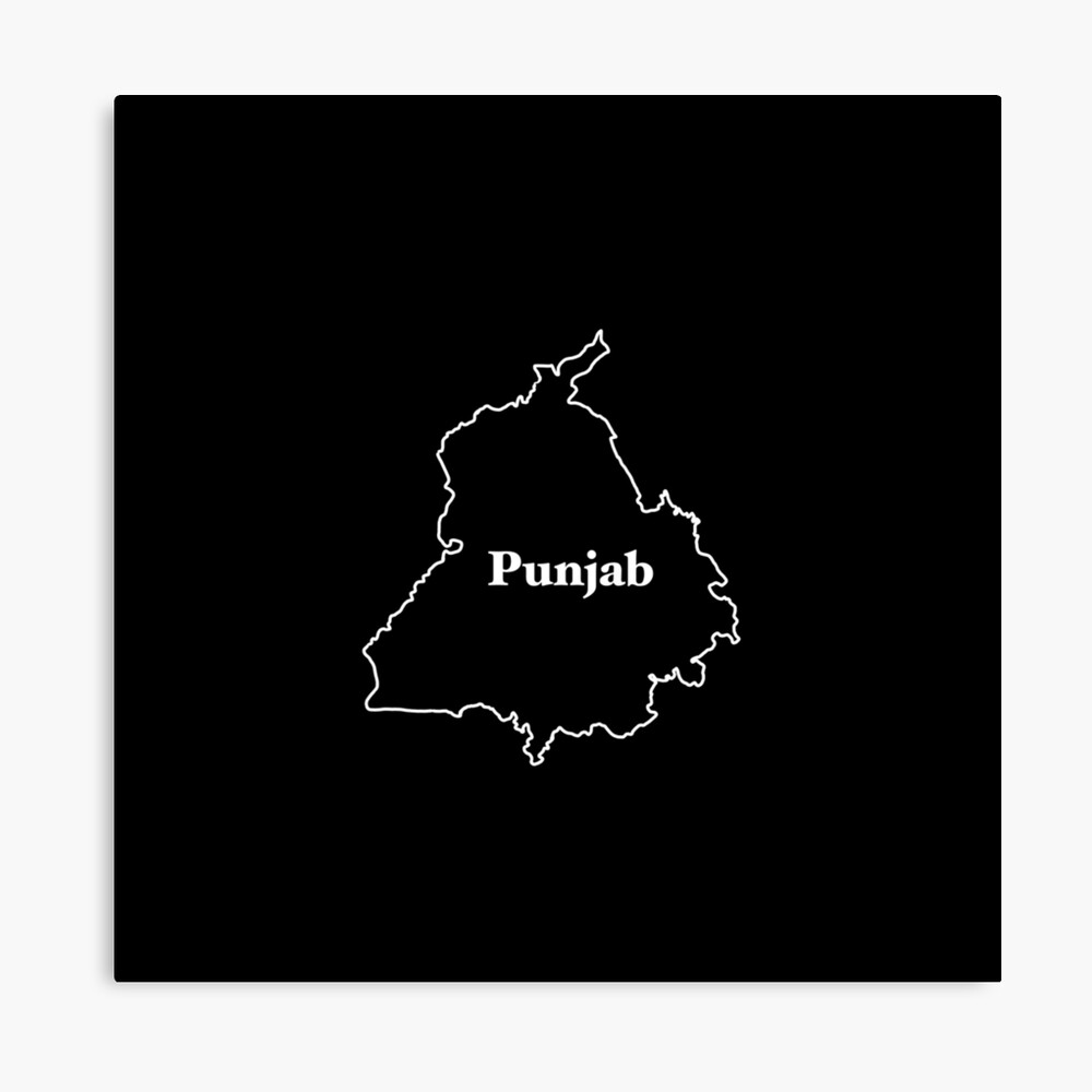 Map of Punjab Photographic Print