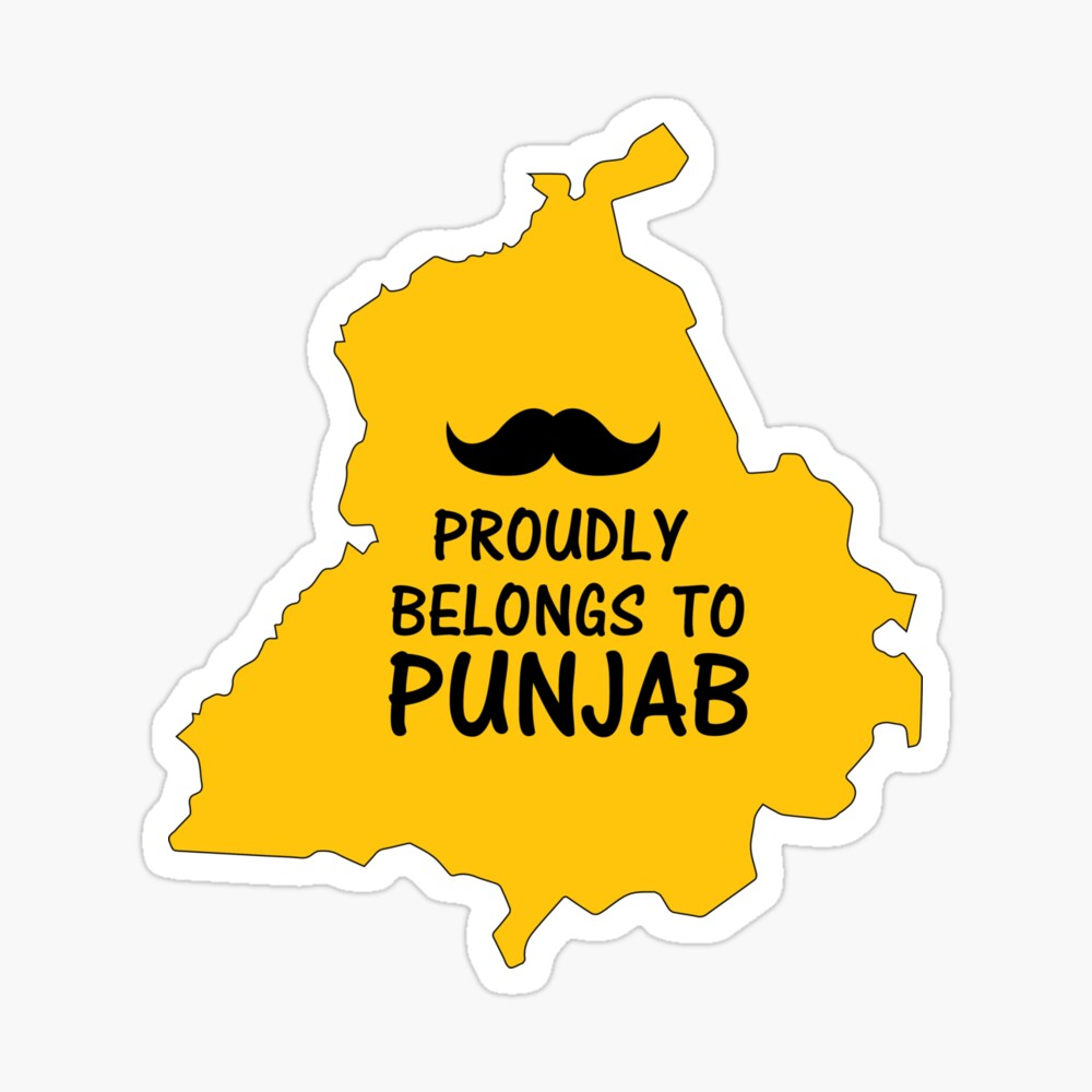 Punjab federal state watercolor map of India in front of a white background  Stock Photo - Alamy