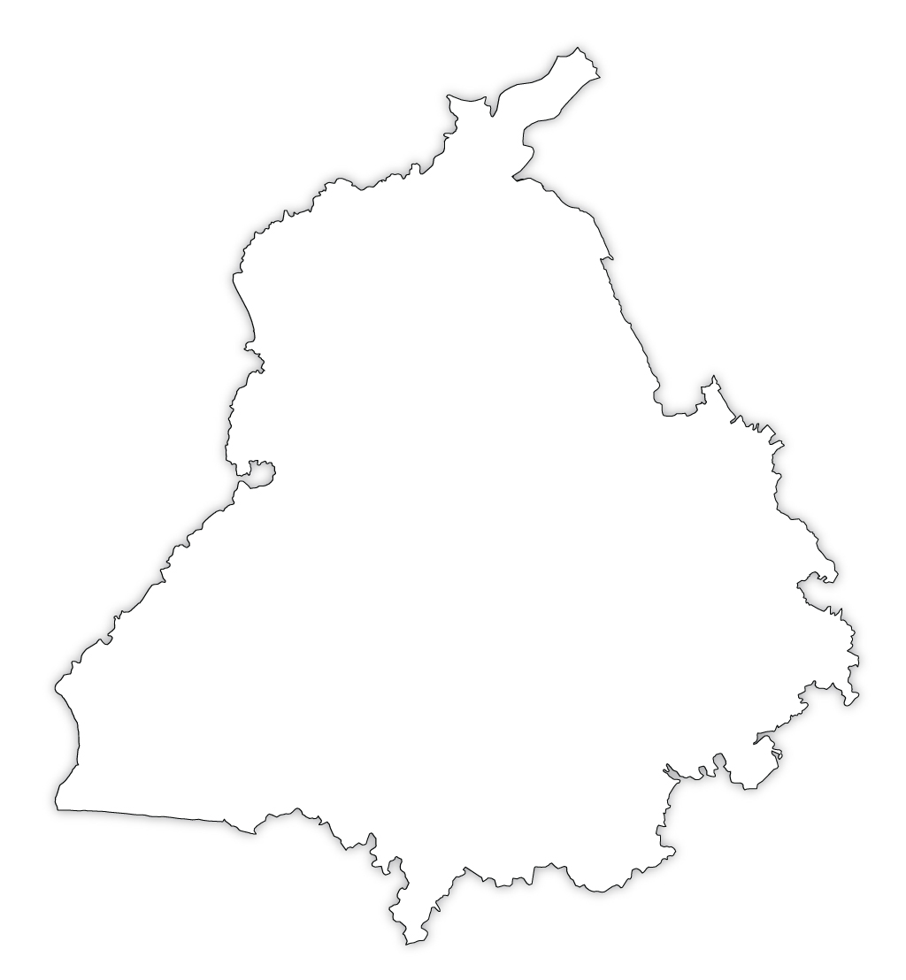 Punjab Outline Map, Punjab Blank Map