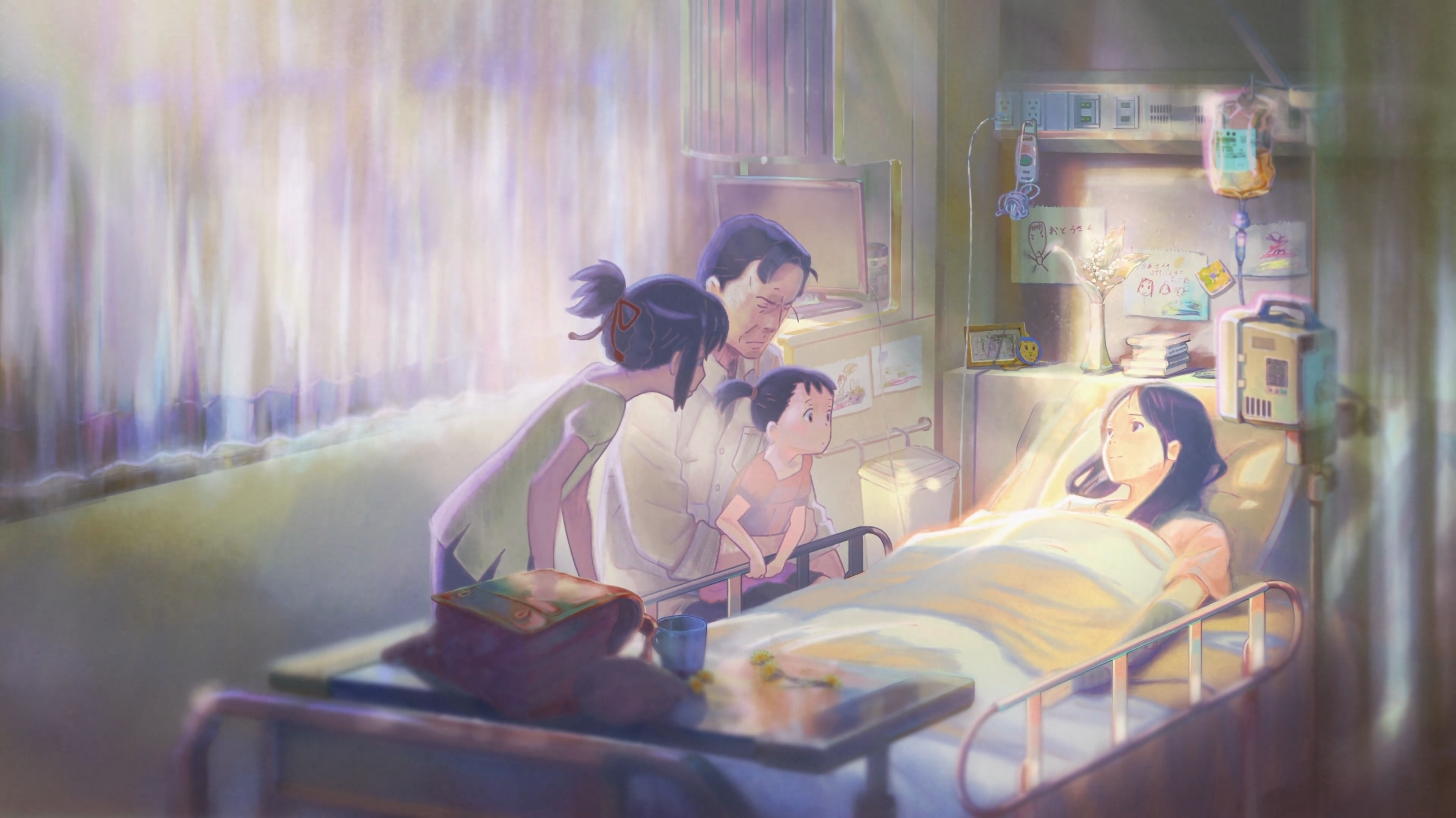 Makoto Shinkai Kimi No Na Wa Anime Anime Girls Hospital Wallpaper:3840x2160