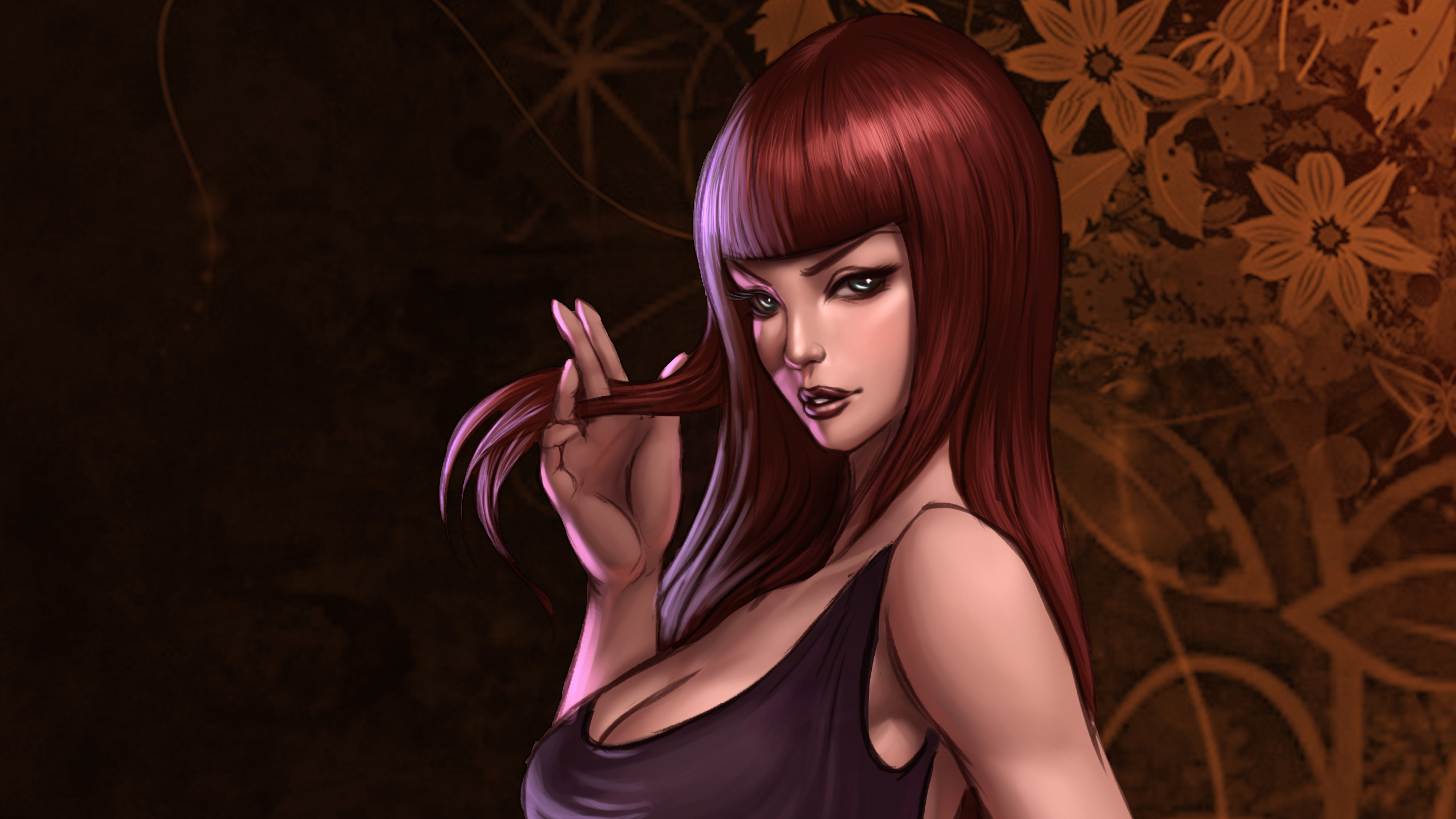 Redhead Painting, HD Fantasy Girls, 4k Wallpaper, Image, Background, Photo and Picture