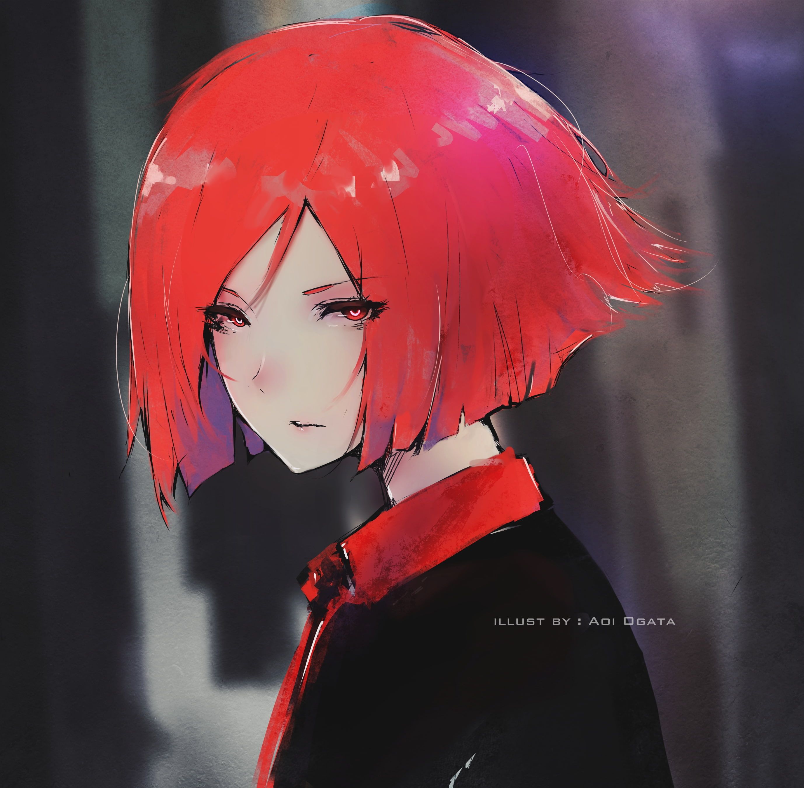 Aoi Ogata #redhead digital art K #wallpaper #hdwallpaper #desktop. Anime redhead, Anime art, Manga art