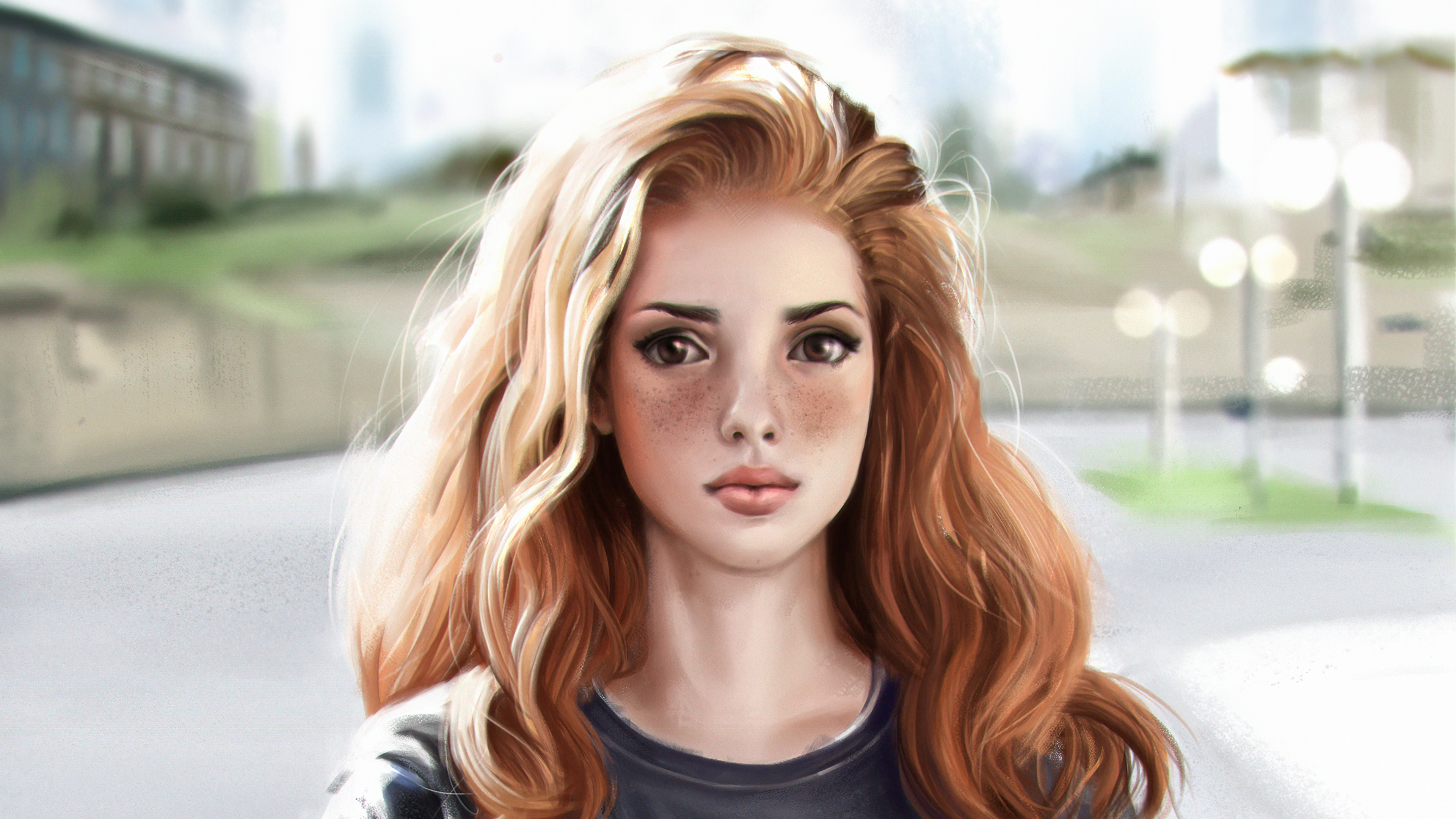Redhead Girl Artistic Art 4k Nexus 7, Samsung Galaxy Tab 10, Note Android Tablets HD 4k Wallpaper, Image, Background, Photo and Picture