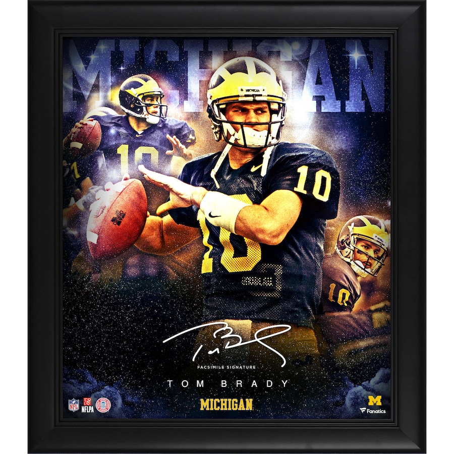 Tom Brady Michigan Wolverines Framed 15 x 17 Stars of the Game Collage