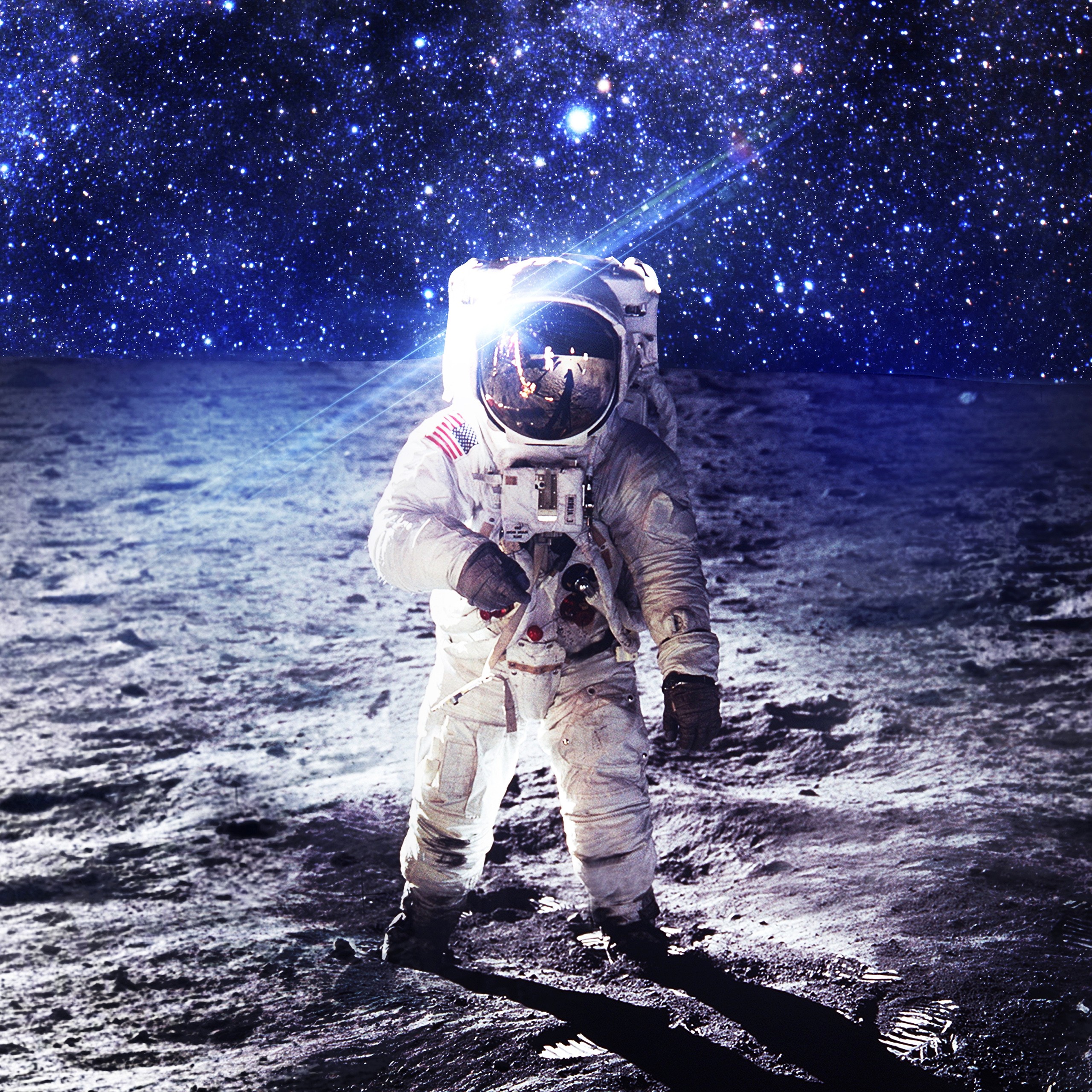 NASA Astronaut on Moon 4K Wallpaper