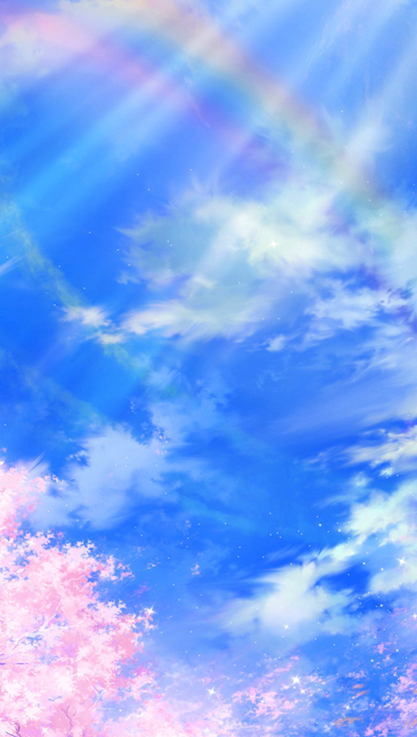 Anime sky cloud spring llustration Wallpaper 4k Ultra HD