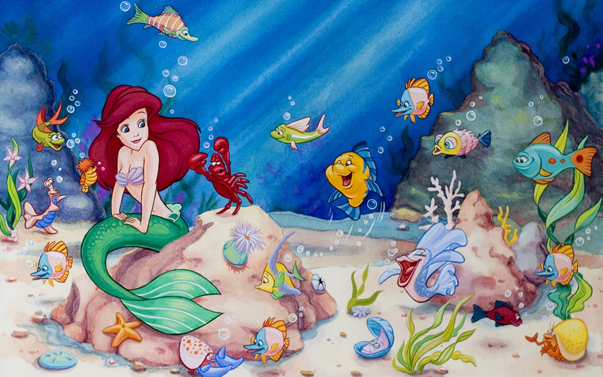 Free download Little Mermaid and Friends 1920x1200 Wallpaper 1920x1200 Wallpaper [1920x1200] for your Desktop, Mobile & Tablet. Explore Free Little Mermaid Wallpaper. Mermaid Wallpaper for Desktop