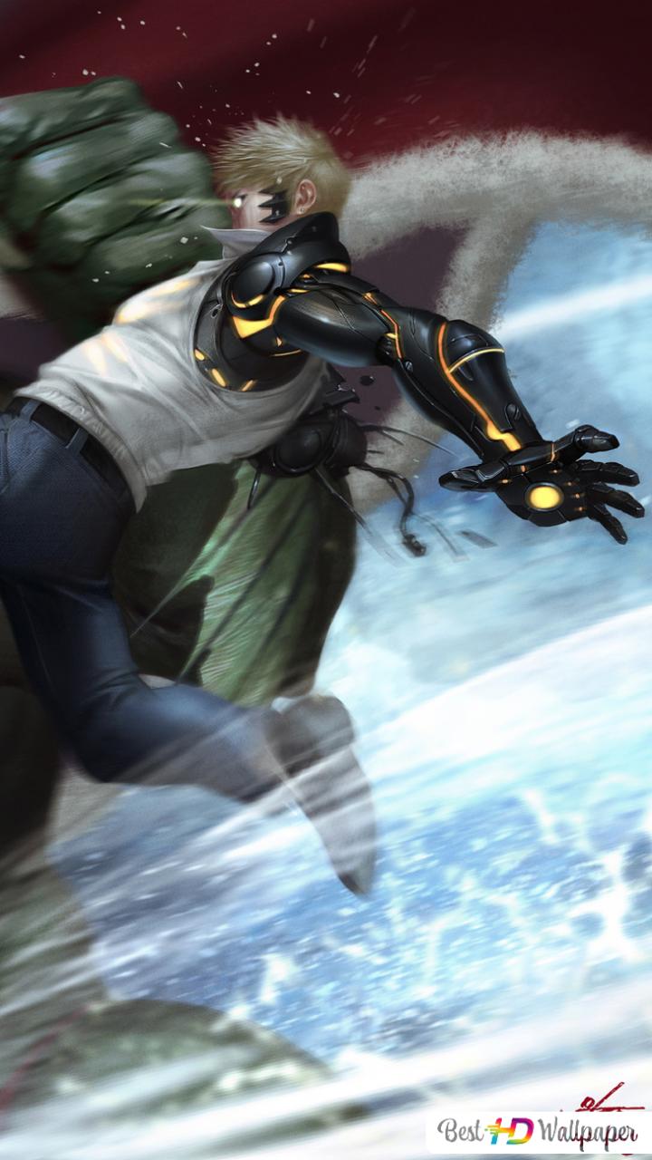 One Punch Man Sea King Vs Genos HD wallpaper download