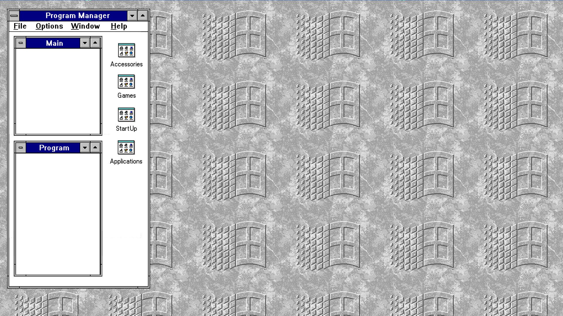 Windows 3.1 Inspired Desktop Wallpaper