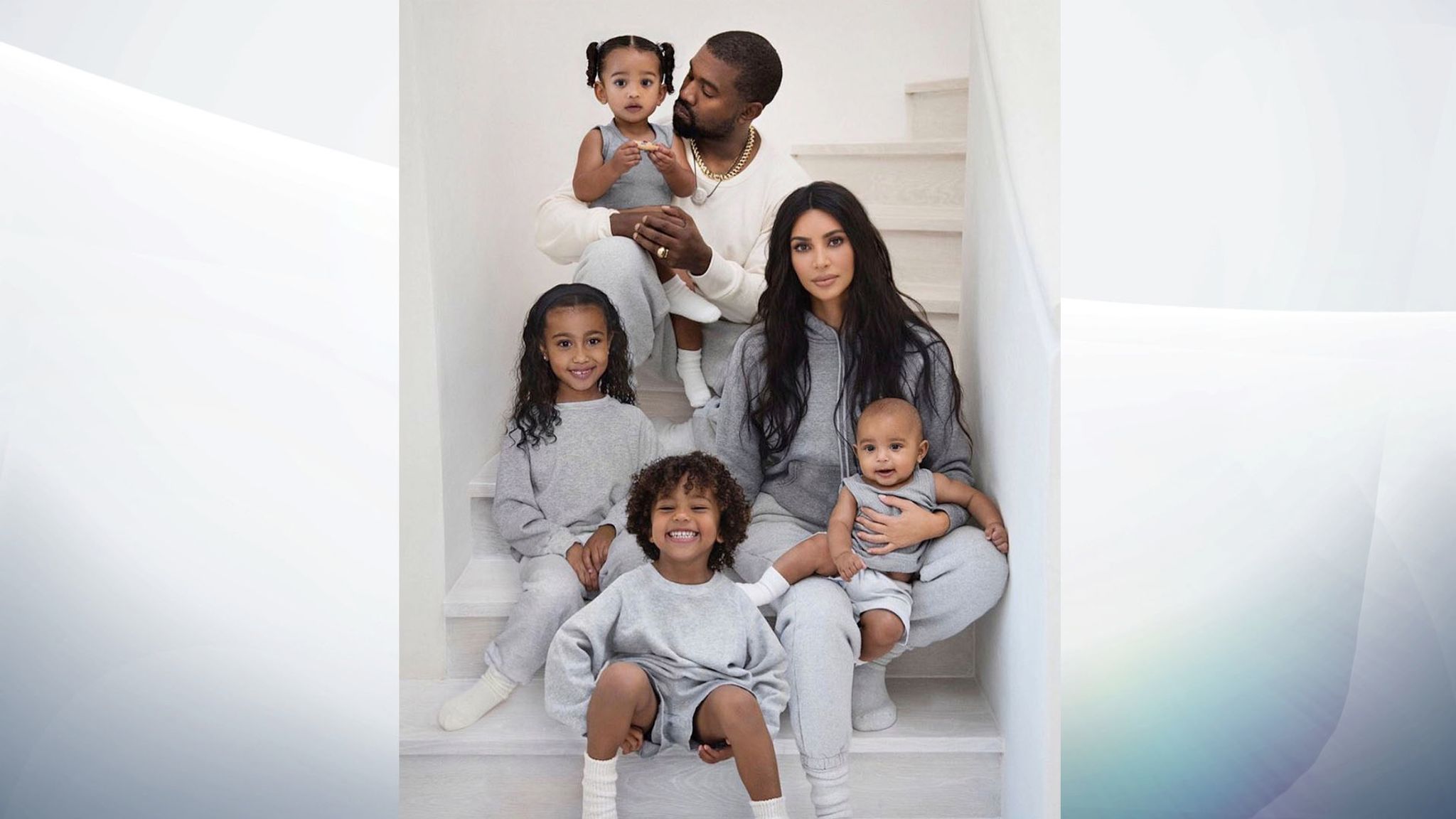 Kim Kardashian unveils Christmas card featuring smiling, happy family. Ents & Arts News