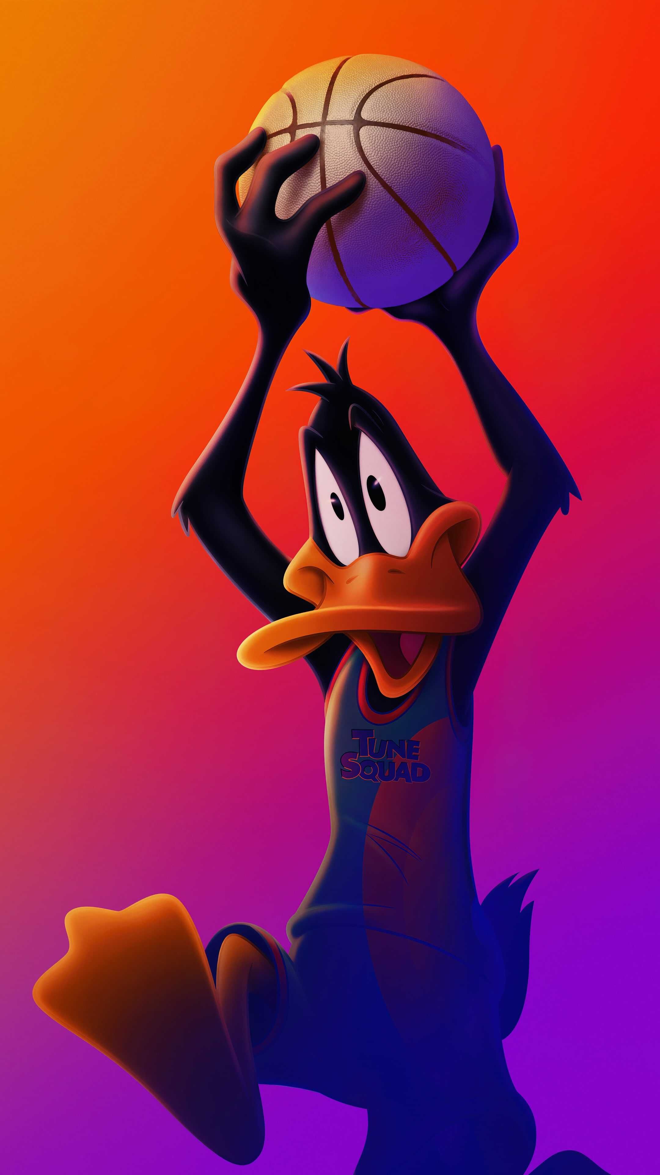 Daffy Duck Space Jam Wallpaper for mobile phone, tablet, desktop computer and other devices. HD and 4K. Looney tunes wallpaper, Daffy duck, Looney tunes space jam