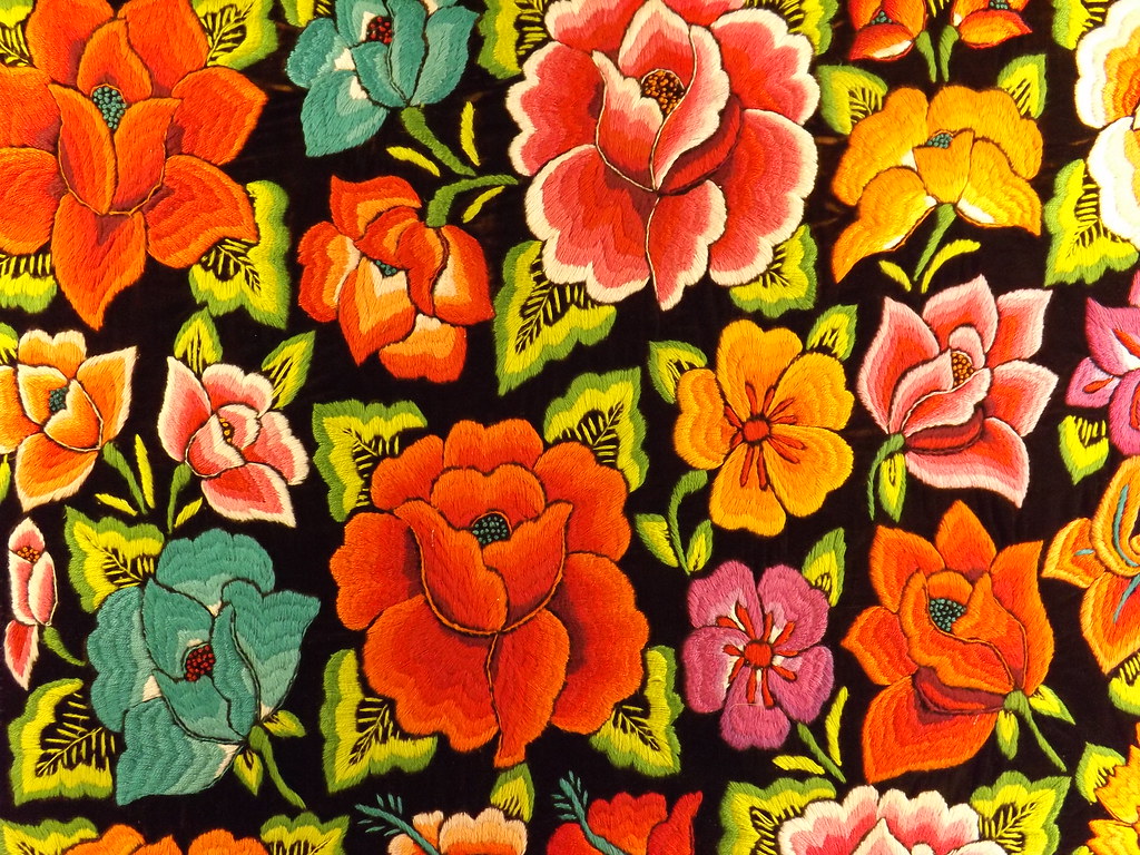 Bordado mexicano, Xcaret. Alvaro Álvarez