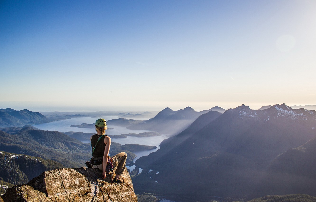 Wallpaper girl, mountains, climbing image for desktop, section спорт
