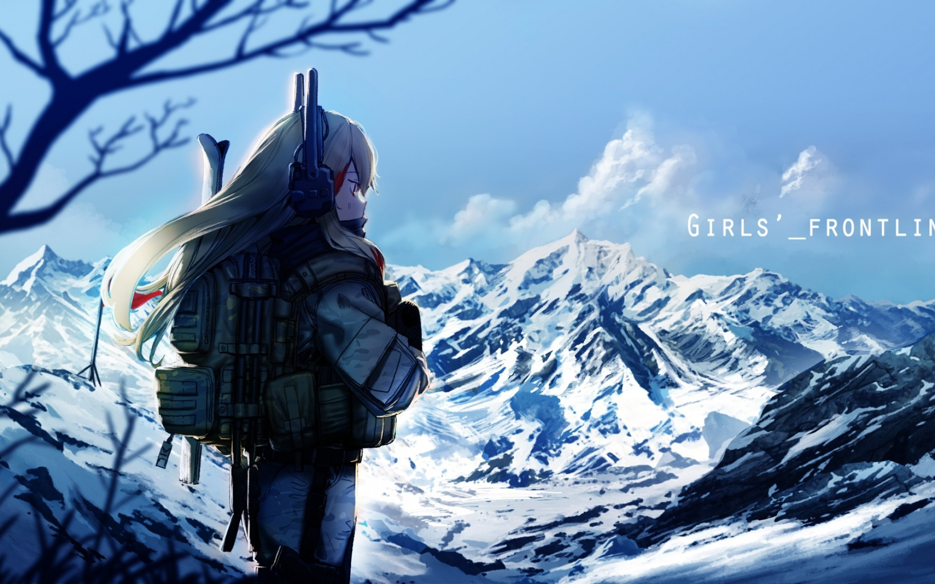 Download 1920x1200 M4 Sopmod Ii, Girls Frontline, Snow, Winter, Mountain, Soldier Wallpaper for MacBook Pro 17 inch