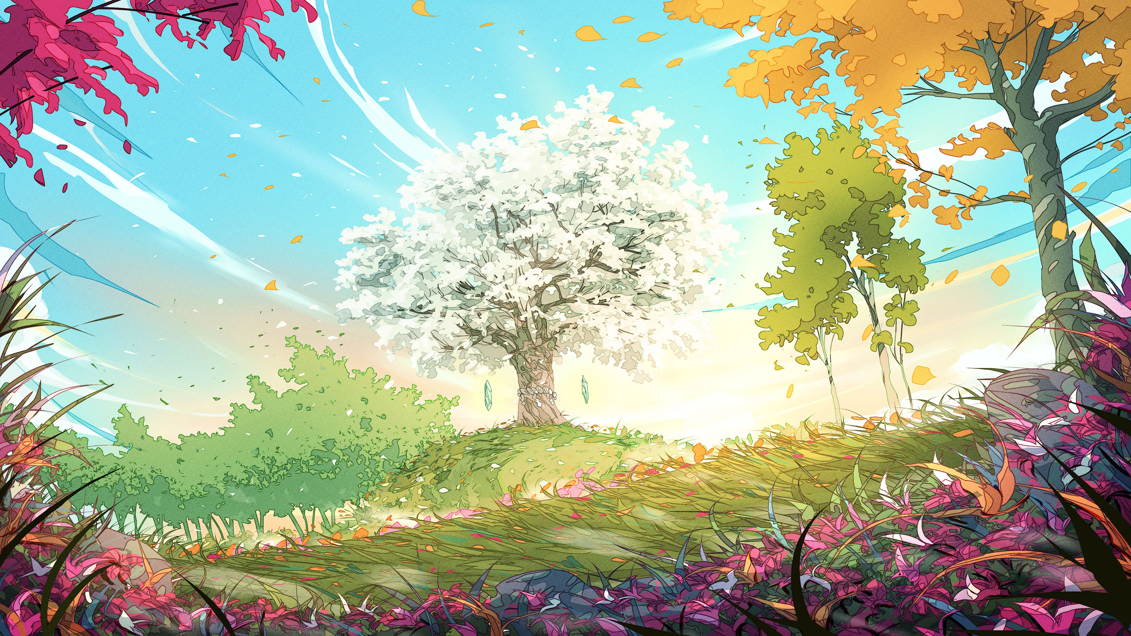 Fantasy Landscape 4k Ultra HD Wallpaper, Tree HD Wallpaper